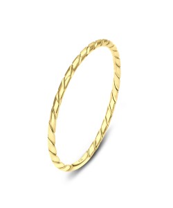 Circle Roll Gold Plated Silver Ring NSR-3230-GP